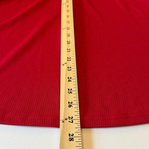 Solaris Red 1/4 Zip Waffle Performance Pullover Top Men’s L NWT Moisture Wicking - Picture 9 of 11